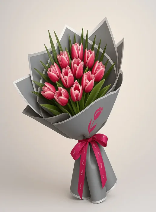 Modern Love: Pink Tulip Bouquet