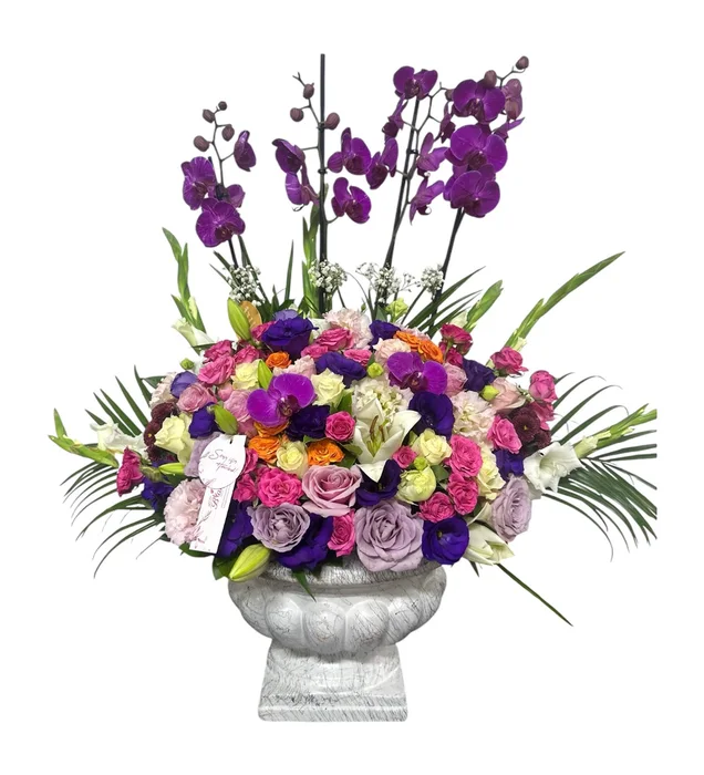 Luxury Purple Orchid Arrangement