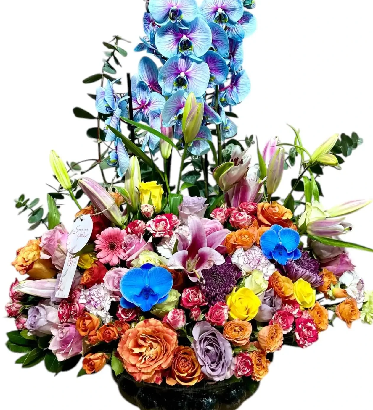 Rosaline Royal Deluxe Orchid & Rose Arrangement
