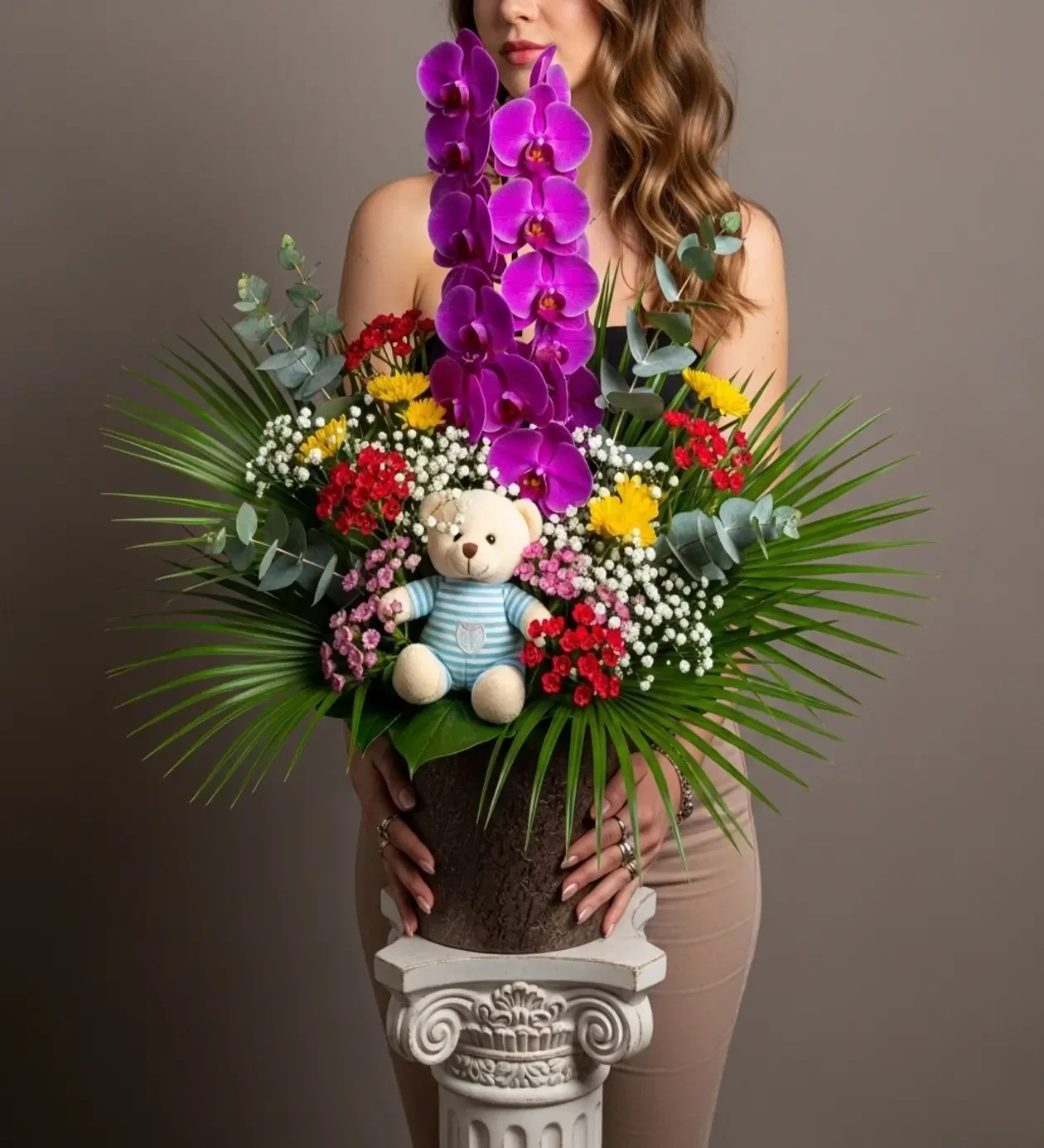 Yeni Bebek Hediyesi Baby Bloom Orkide Aranjmanı