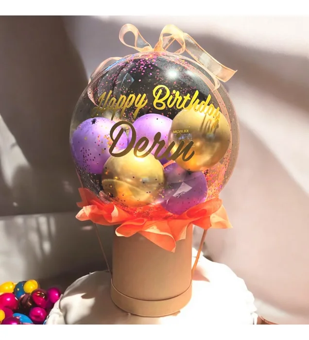 Kişiye Özel Doğum Günü Hediye Balon Kutusu