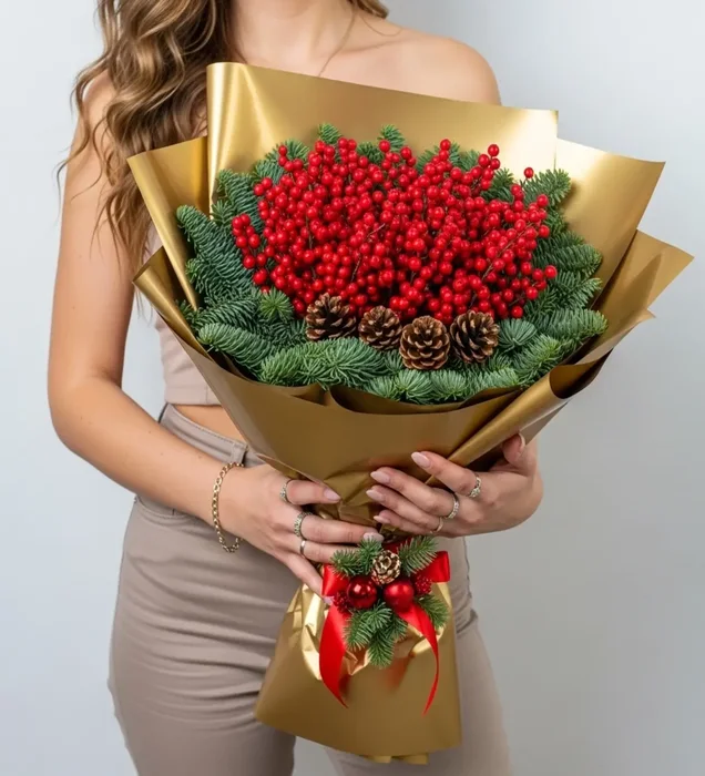 Yeni Yıl Hediyesi: Ilex Yılbaşı Buketi