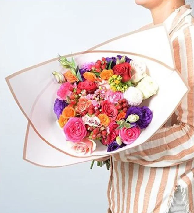 Lovely Proposal Deluxe Renkli Gül Buketi