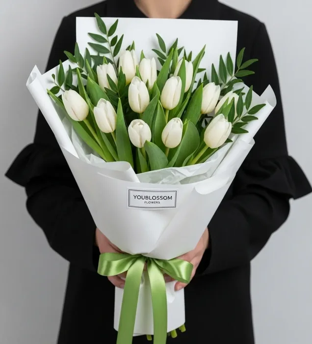White Tulip Bouquet