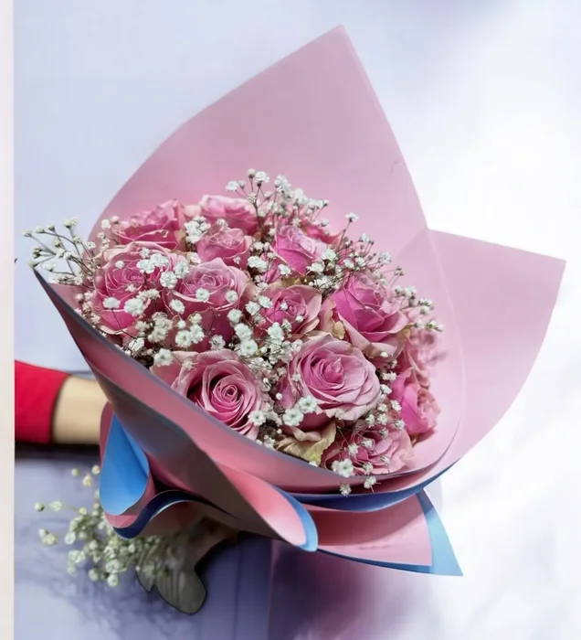 Athena Romantik Pembe Gül Buketi