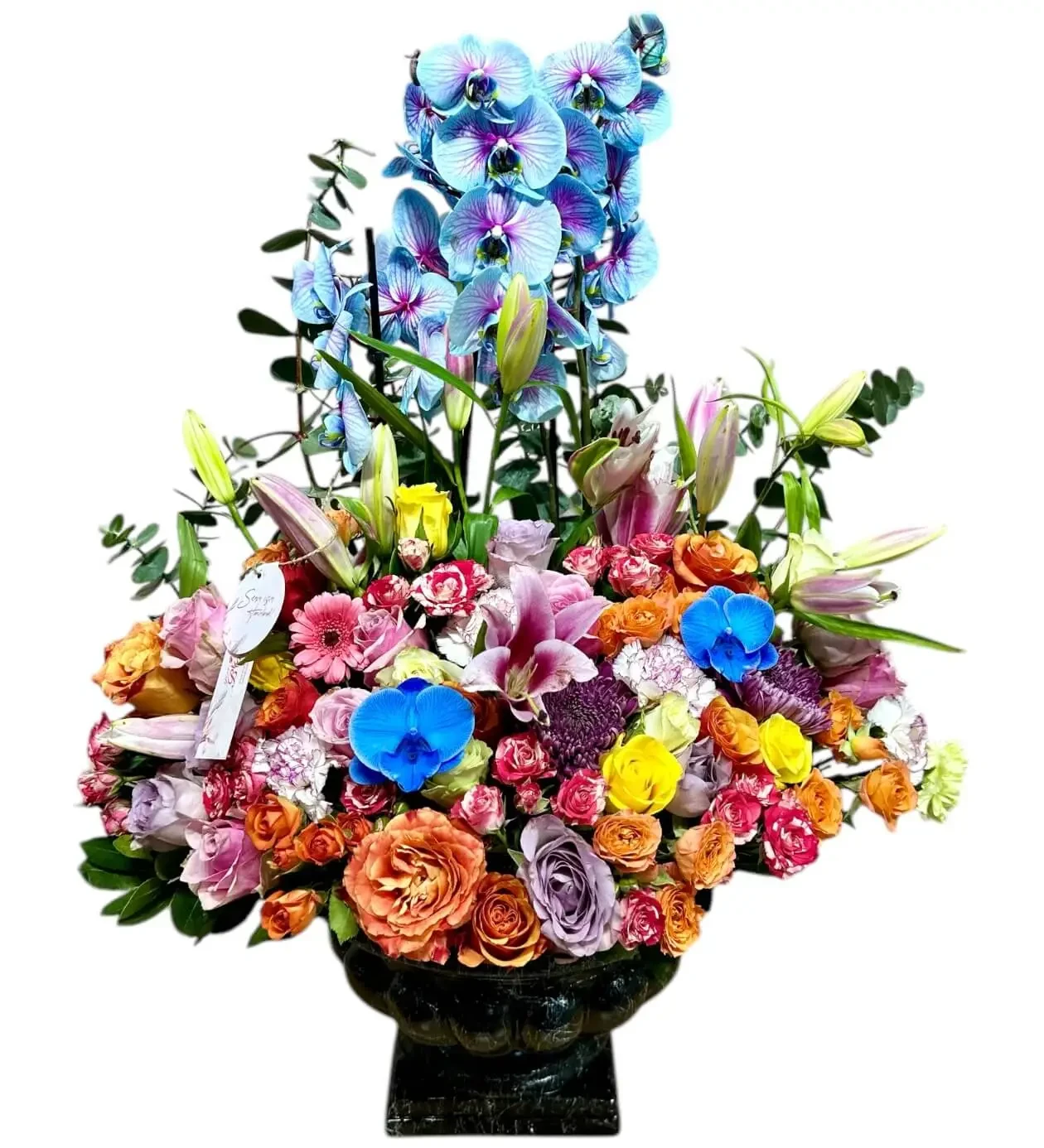Rosaline Royal Deluxe Orchid & Rose Arrangement
