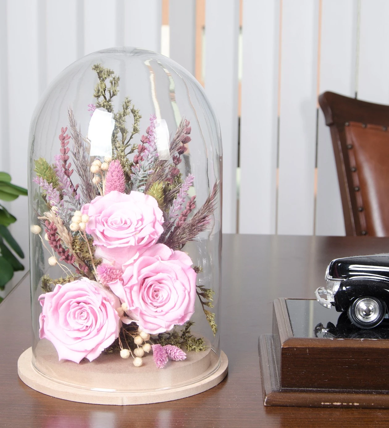 Deluxe Solmayan Pembe Gül Tasarımı