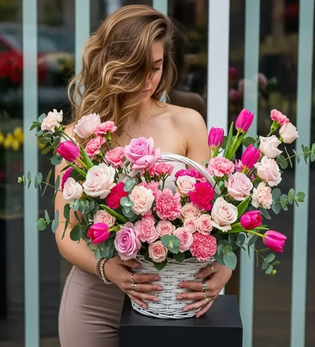 Pink Garden: Sepette Pembe Gül & Lale Rüyası