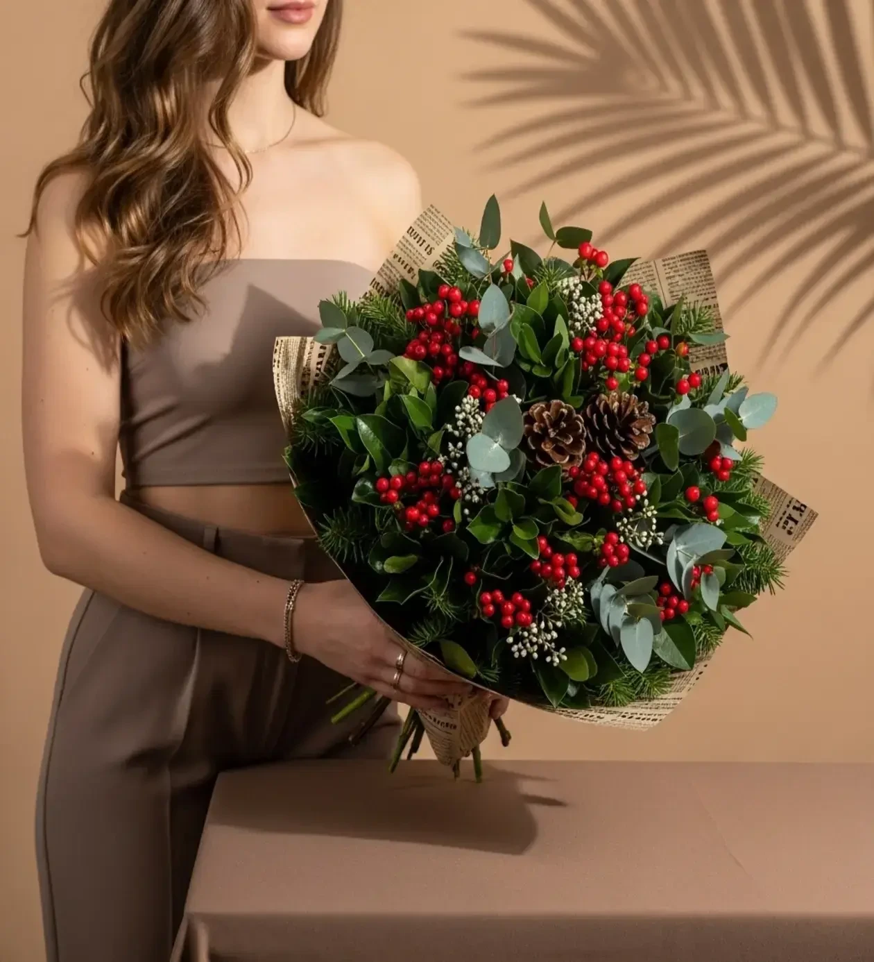 Yılbaşı Çiçeği: Modern Kokina Buketi