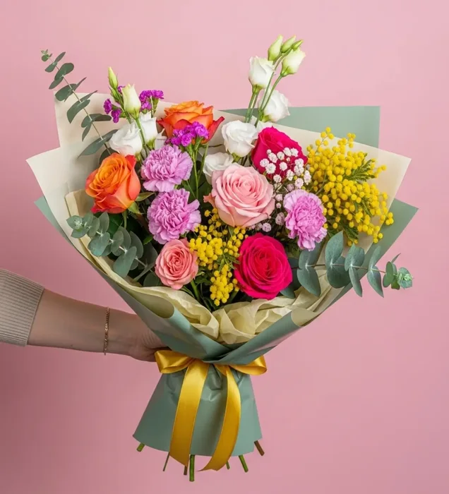 Floral Joy Renkli Mevsim Çiçekleri Buketi