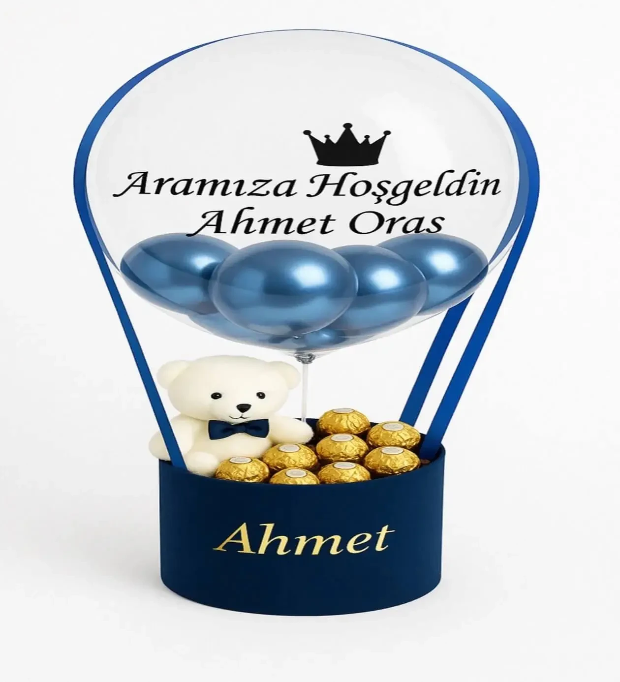 Aramıza Hoşgeldin Erkek Bebek Balon Kutusu
