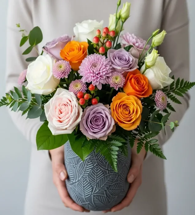 Aurora Harmony Vase Lüks Gül Aranjmanı