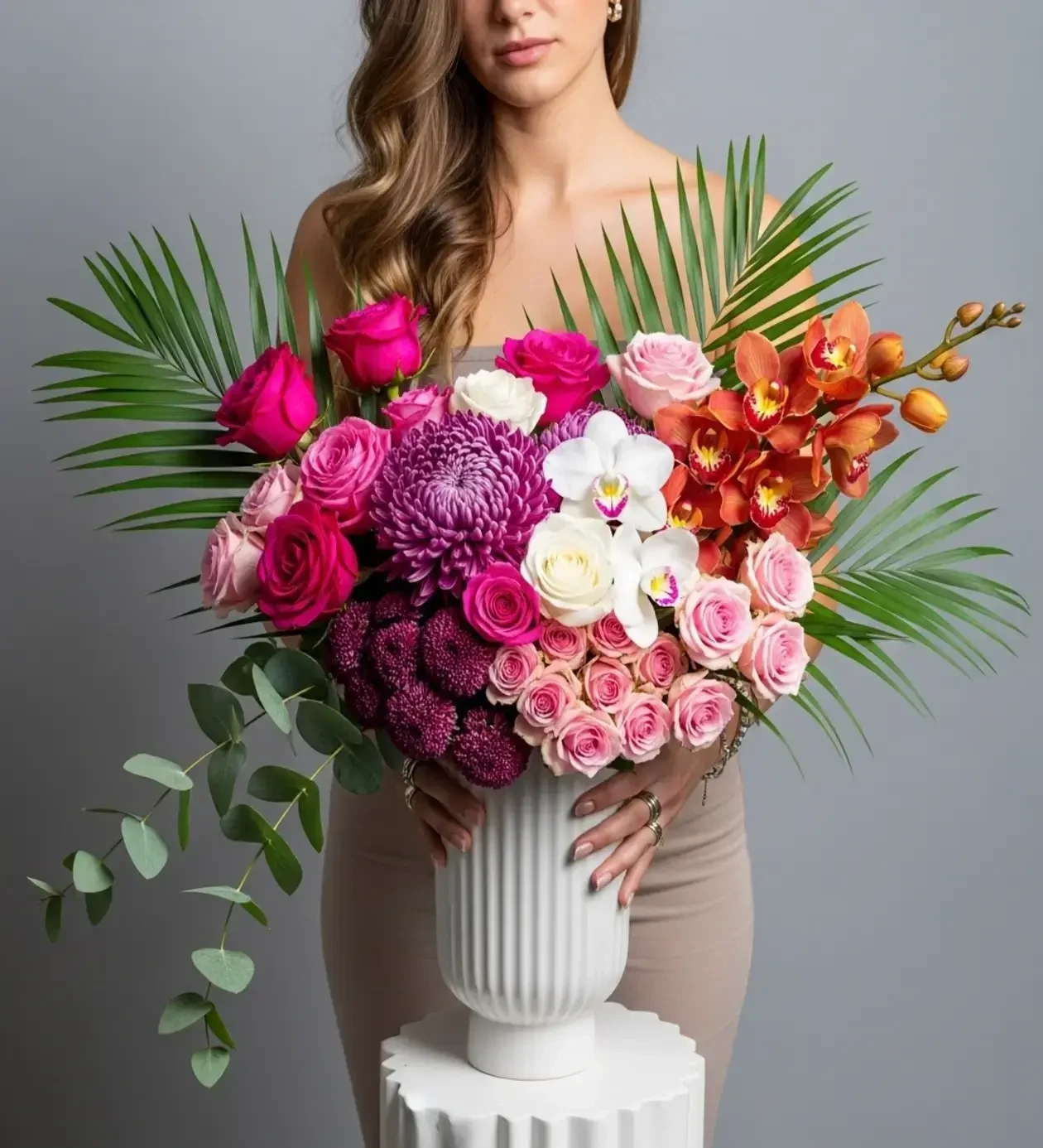 Doğum Günü Hediyesi Royal Garden Vase Premium Çiçek Aranjmanı