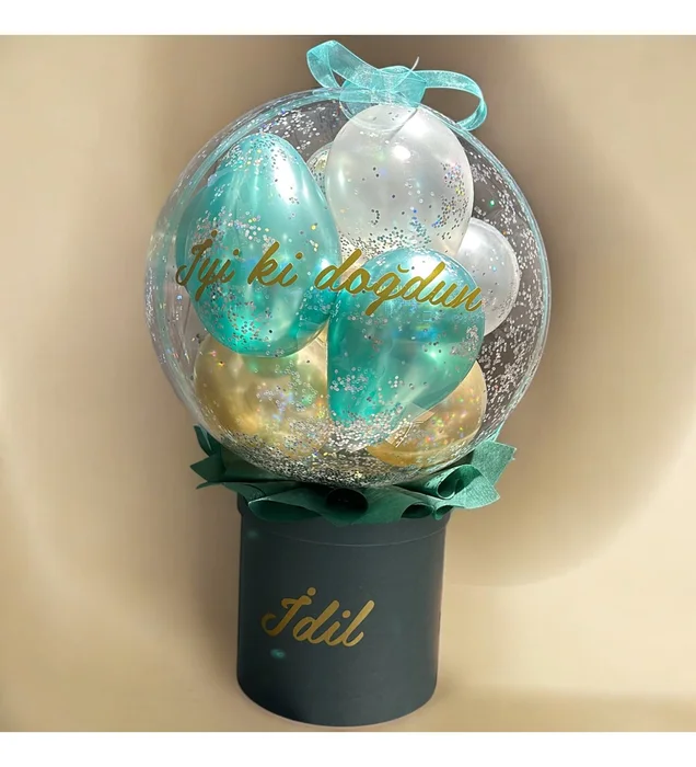 İyi Ki Doğdun Temalı Kişiye Özel Hediye Balon Kutusu