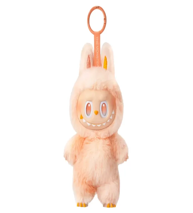 Labubu Mutluluk Canavarı Anahtarlık – Pop Mart The Monsters Turuncu Peluş Figür