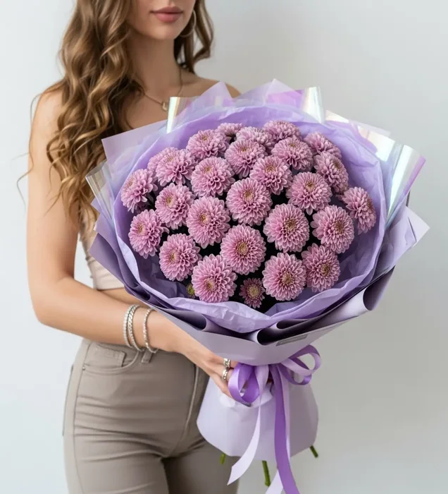 Lavender Dream Lila Premium Kasımpatı Buketi