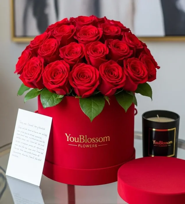 Love Box: Luxury Kırmızı Gül Aranjmanı