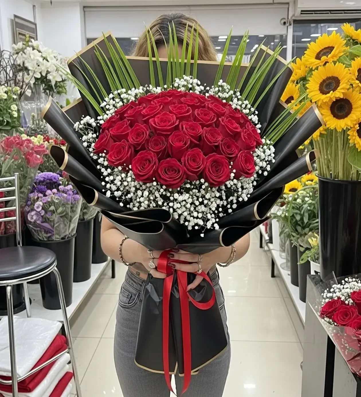 Black Diamond: 41 Adet Kırmızı Gül Buketi