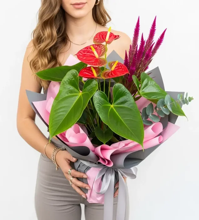 Tropical Red Anthurium