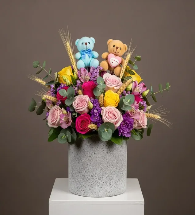 Baby Joy Bears: Hoşgeldin Bebek Çiçek Aranjmanı