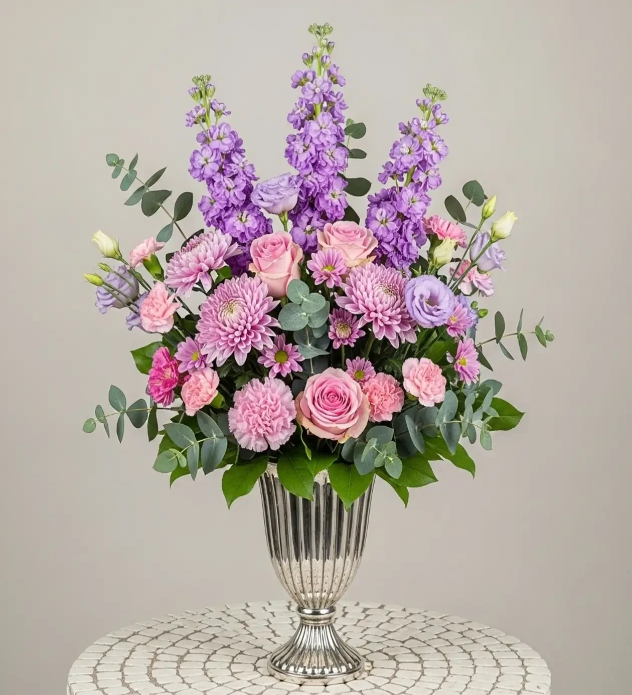 Lilac Garden: Pink and Purple Arrangement