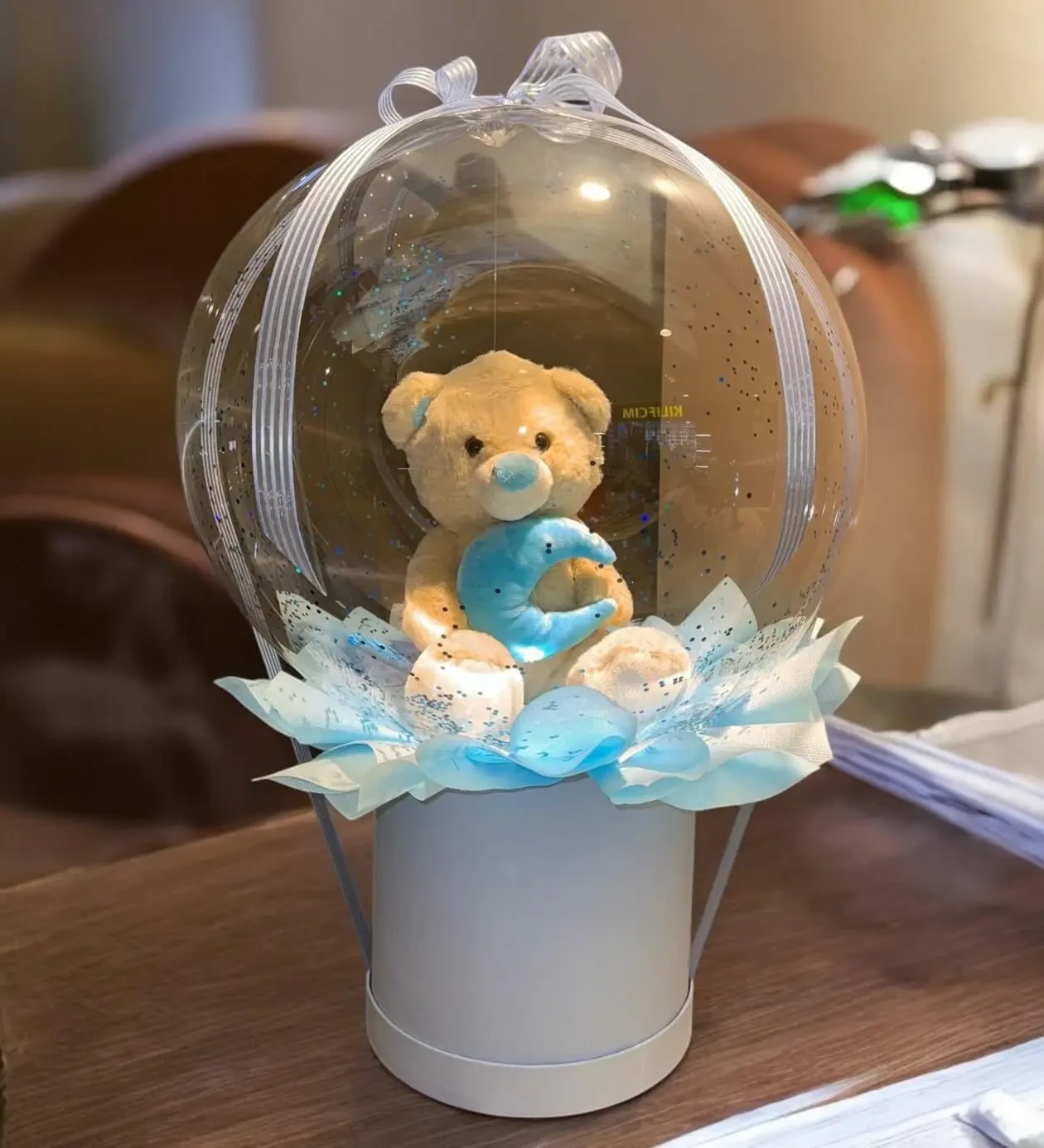 Sevimli Ayıcık Bebek Balon Kutusu