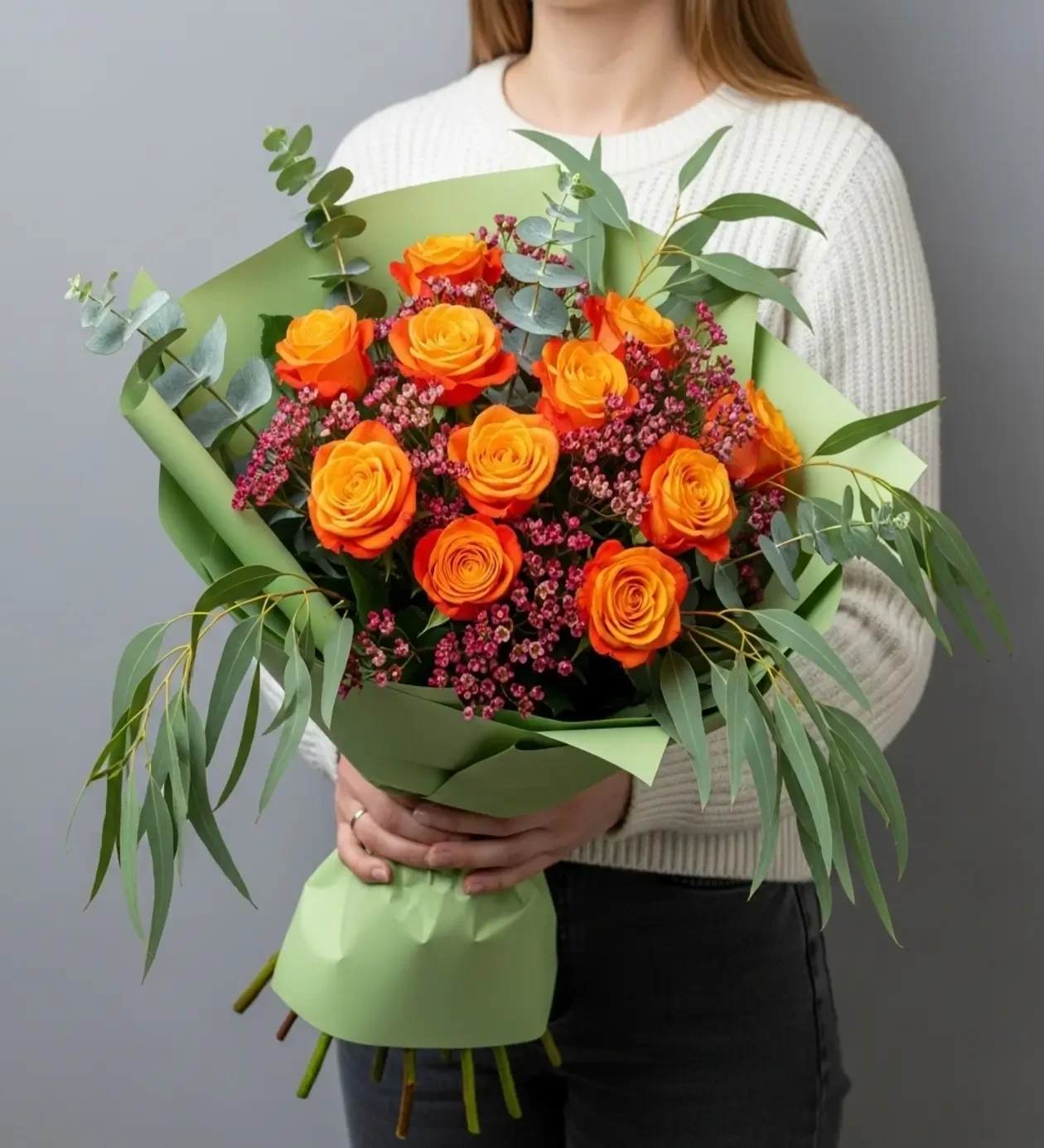 Touch of Energy: Turuncu Gül Buketi