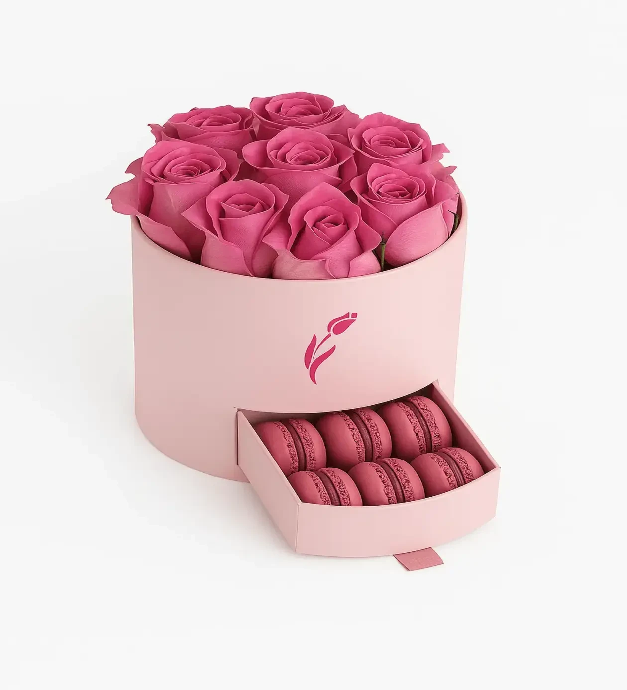 Pembe Kutuda Güller ve Makaron