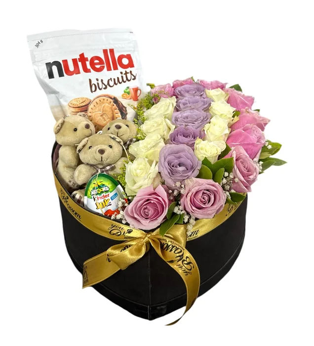 Mix Rose İn Heart Box