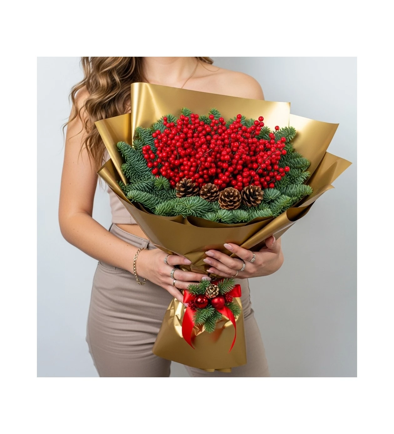 Yeni Yıl Hediyesi: Ilex Yılbaşı Buketi
