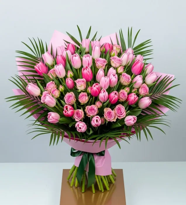 Pink Magic Premium Lale & Gül Buketi