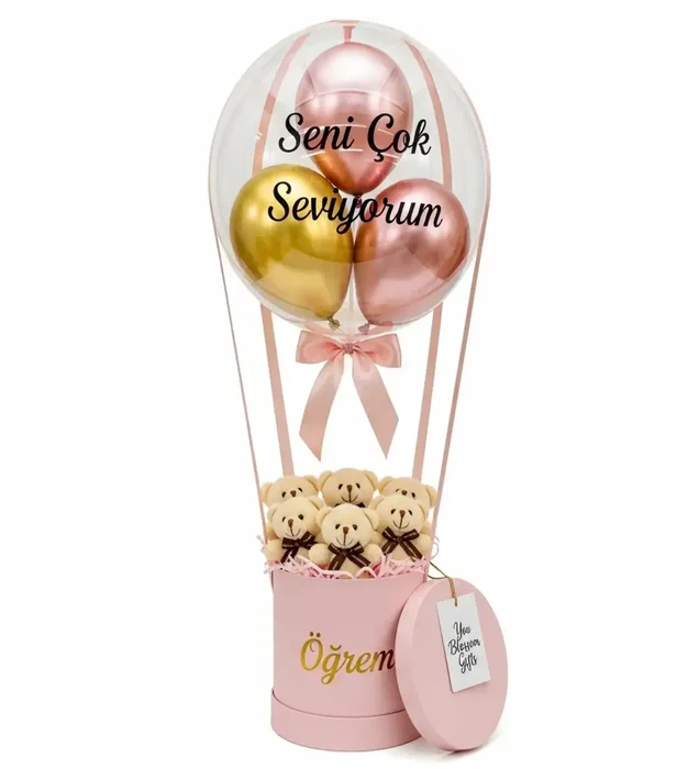 Romantik Sürpriz: Seni Çok Seviyorum Hediye Balon Kutusu